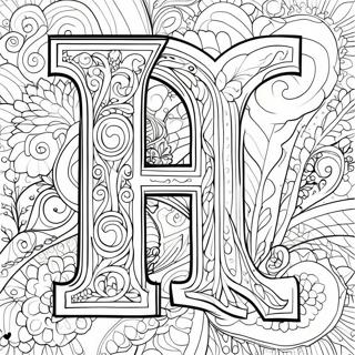 Letter H Coloring Page 651-520