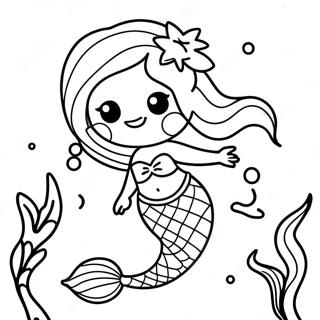 Rainbow Mermaid Coloring Pages