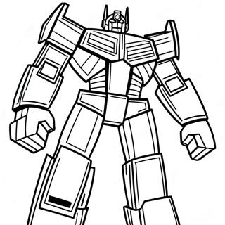 Optimus Prime Heroic Pose Coloring Page 65233-52446