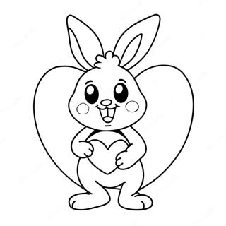 Cute Playboy Bunny With Heart Coloring Page 65243-52451