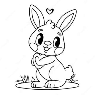 Cute Playboy Bunny With Heart Coloring Page 65243-52452