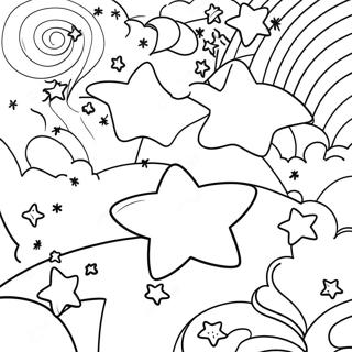 Shining Stars In The Night Sky Coloring Page 65263-52462