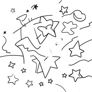 Shining Stars In The Night Sky Coloring Page 65263-52464