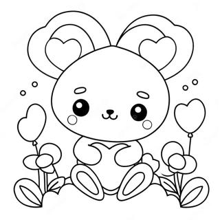 Kawaii Valentines Coloring Page 65282-52478