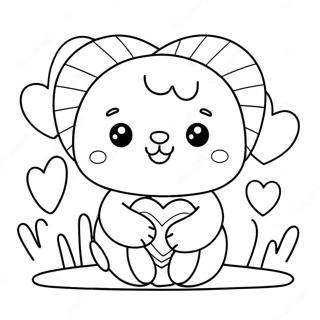 Kawaii Valentines Coloring Page 65282-52479