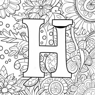 Happy Letter H Coloring Page 652-522