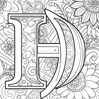 Happy Letter H Coloring Page 652-524