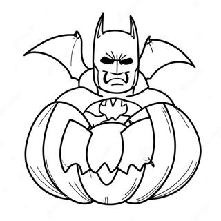 Spooky Batman With Pumpkin Coloring Page 65303-52494