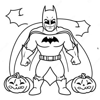 Spooky Batman With Pumpkin Coloring Page 65303-52496