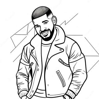 Drake With A Stylish Outfit Coloring Page 6532-5385