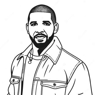 Drake With A Stylish Outfit Coloring Page 6532-5387