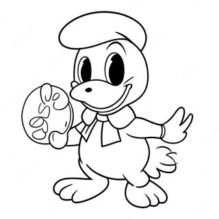 Spooky Donald Duck Costume Coloring Page 65353-52537