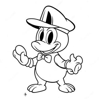 Spooky Donald Duck Costume Coloring Page 65353-52540