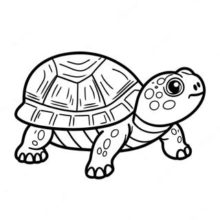 Cute Snapping Turtle Swimming Coloring Page 65363-52543