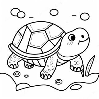 Cute Snapping Turtle Swimming Coloring Page 65363-52544