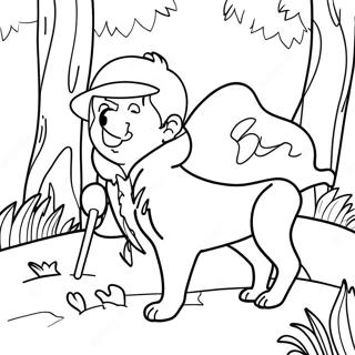 Colorful Peter And The Wolf Scene Coloring Page 65413-52589