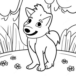 Colorful Peter And The Wolf Scene Coloring Page 65413-52591