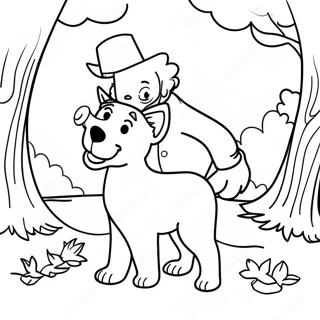 Colorful Peter And The Wolf Scene Coloring Page 65413-52592