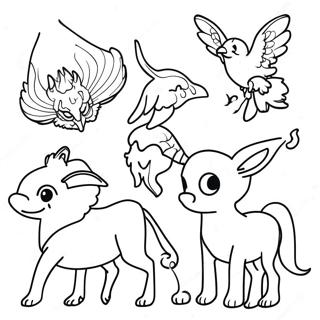 Harry Potter Magical Creatures Coloring Page 65423-52593