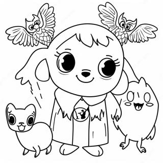 Harry Potter Magical Creatures Coloring Page 65423-52595