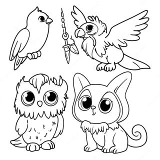 Harry Potter Magical Creatures Coloring Page 65423-52596