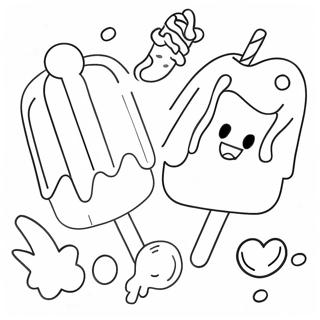 Colorful Popsicle Treats Coloring Page 6542-5393