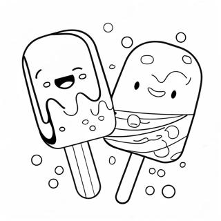 Colorful Popsicle Treats Coloring Page 6542-5394