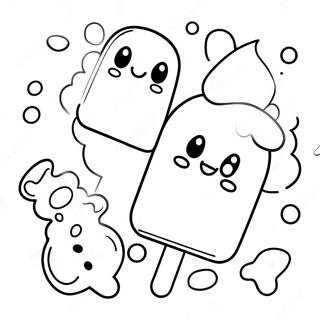 Colorful Popsicle Treats Coloring Page 6542-5396