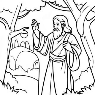 Zacchaeus With Jesus Coloring Page 65433-52602