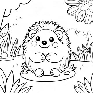 Hedgehog In A Cozy Garden Coloring Page 65442-52608