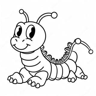 Cute Cartoon Centipede Coloring Page 65483-52642