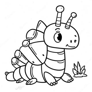 Cute Cartoon Centipede Coloring Page 65483-52644