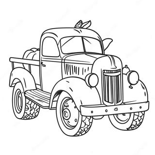 Pumpkin Truck Coloring Pages