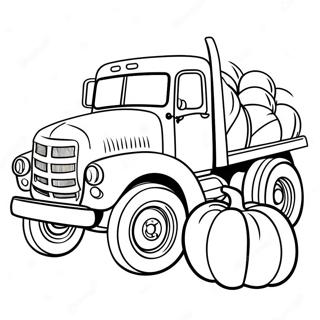 Classic Pumpkin Truck Coloring Page 65502-52654