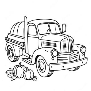 Classic Pumpkin Truck Coloring Page 65502-52655