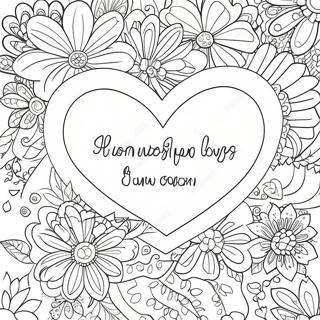 Sweet Heartfelt Love Quotes Coloring Page 65533-52679