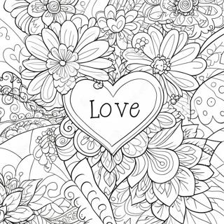 Sweet Heartfelt Love Quotes Coloring Page 65533-52680