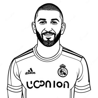 Benzema Coloring Page 65542-52687