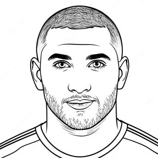 Benzema Coloring Page 65542-52688