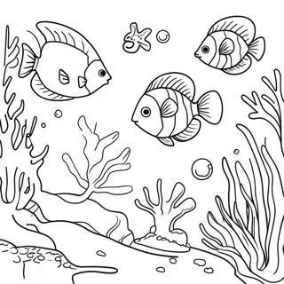 Colorful Coral Reef Coloring Page 65563-52702