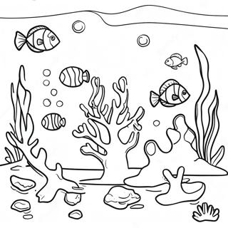 Colorful Coral Reef Coloring Page 65563-52703