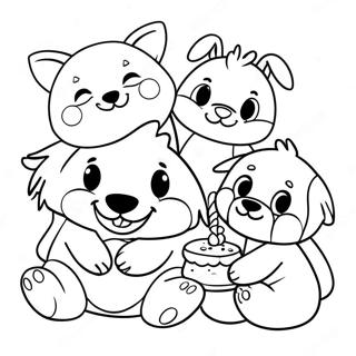 Cuddly Pajanimals Friends Coloring Page 65583-52734