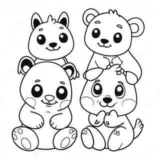 Cuddly Pajanimals Friends Coloring Page 65583-52735