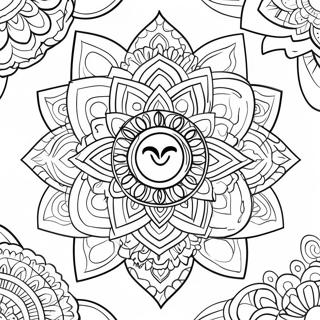 Colorful Chakra Symbols Coloring Page 65603-52741