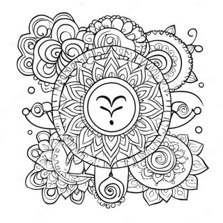 Colorful Chakra Symbols Coloring Page 65603-52742