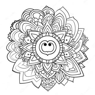 Colorful Chakra Symbols Coloring Page 65603-52744