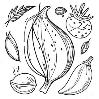 Seeds Coloring Pages