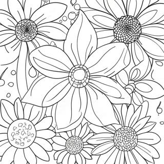 Colorful Flower Seeds Coloring Page 65613-52745