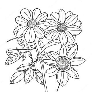 Colorful Flower Seeds Coloring Page 65613-52748