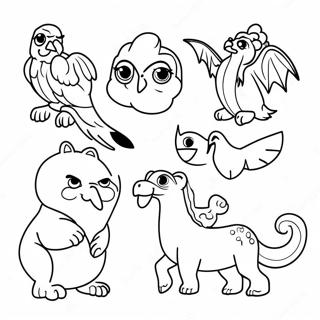 Magical Creatures From Harry Potter Coloring Page 65623-52757